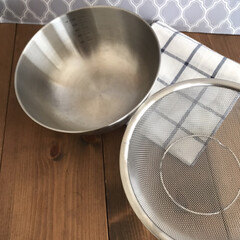 IKEA イケア ELLY キッチン クロス ホワイト ブルー 4枚セット 20172444 | イケア(その他キッチン、日用品、文具)を使ったクチコミ「【無印良品】
無印良品のボウルに合わせ…」
