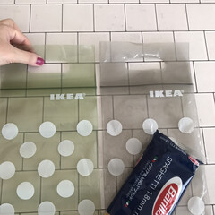 バリラ スパゲッティ No.3 700g 3個(その他麺類、パスタ)を使ったクチコミ「IKEAのパスタが入る保存袋。
グリーン…」(1枚目)