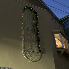 狭小住宅/造花/電飾/LED/クリスマス/外壁壁飾りDIY/... 自作外壁飾りのクリスマスバージョン

外…(1枚目)