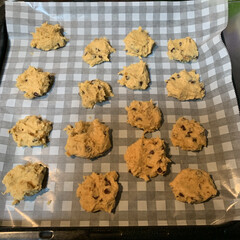 チョコチップクッキー/stay home/手作りクッキー/おうち時間/フォロー大歓迎/節約 今日は、手作りチョコチップクッキーを焼い…(4枚目)