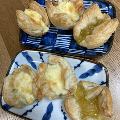 簡単/カップピザふう/冷凍パイシート 久々にオーブン使って作りました。冷凍パイ…