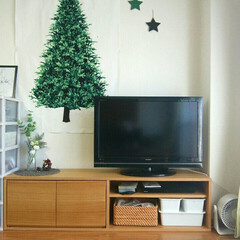賃貸インテリア/ツリータペストリー/クリスマス/リミアの冬暮らし/リミアな暮らし/住まい/... わが家のクリスマスツリーは、ツリータペス…(3枚目)