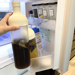 麦茶ボトル/水だし珈琲/麦茶/ハリオ/おしゃれ/冷蔵庫収納 いつも麦茶と水出しコーヒーを作るのに使っ…(2枚目)