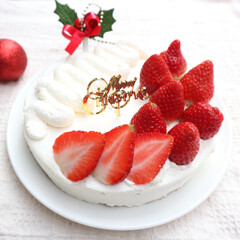 ケーキ/クリスマスケーキ/クリスマス/クリスマス2019 今年の手作りクリスマスケーキ(1枚目)