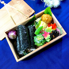 ランチ/時短レシピ/七夕飾り/季節インテリア/七夕インテリア/七夕を楽しもう/... 『#今日のお弁当 』
•
•
🔸梅シソ巻…