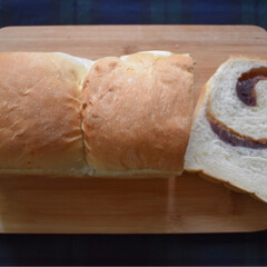 あん食パン/食パン/手作りパン/パン/フォロー大歓迎 あん食パン

「の」の字に意図的にしよう…(2枚目)