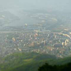 皿倉山/おでかけワンショット 皿倉山からの景色です。
少し曇ってました…(1枚目)