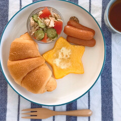 星型/卵焼き/おうちごはん/朝ごはん/セリア/100均 子ども達の学校も、昨日の夕方やっと、休校…
