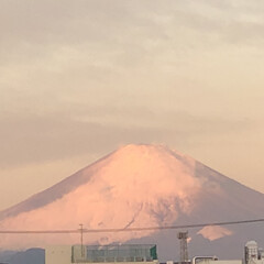 富士山/空 今朝の富士山はピンクに染まって綺麗でした😊(2枚目)