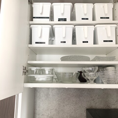 iwaki イワキ パック&レンジ システムセット グリーン PSC-PRN-G7(食品保存容器)を使ったクチコミ「我が家のタッパー収納のご紹介。
タッパー…」(2枚目)