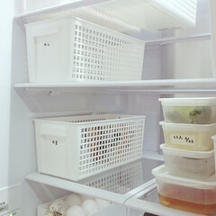 冷蔵庫/キッチン/お片付け/整理/片付け 冷蔵庫が新しくなったので収納をやり直しま…(1枚目)