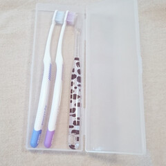 洗面所/歯ブラシ/お片付け/100均/片付け/整理 歯ブラシのストックはパッケージから出し、…(1枚目)