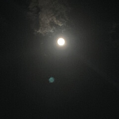 満月/中秋の名月 中秋の名月　撮れた？

雲　あったけど……(1枚目)