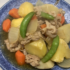 冷凍ストック/わかめ/油揚げ/大根の葉っぱ/大根おろし/スナップエンドウ/... 本日の夕飯
肉じゃが
冷凍ストック…