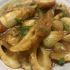 夕飯/つまみ/明太子/高菜/玉子/長ネギ/... 本日のつまみ
冷凍ストックのカレーの…