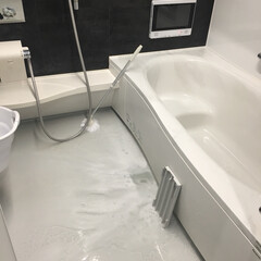 ユニットバスボンクン抗菌(バスマット)を使ったクチコミ「お風呂の床をオキシ漬け。

60度のお湯…」(1枚目)