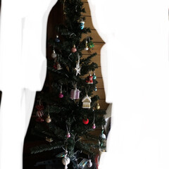 ダイソー/セリア/ハンドメイド/クリスマス/クリスマスツリー 今年のクリスマスツリーとクリスマスリース…(1枚目)