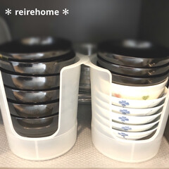 iwaki パイ皿 大小2点セット 電子レンジ・オーブンOK 耐熱ガラス イワキ グラタン皿 オーブントースター皿 ネコポス不可(皿)を使ったクチコミ「お皿収納🥰

滅多に来ないお客様用の
茶…」(1枚目)