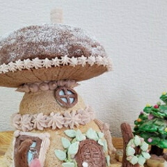 キノコの家/ヘクセンハウス/お菓子の家/クリスマスツリー/クリスマス 今年のヘクセンハウスはキノコの家にしまし…(2枚目)