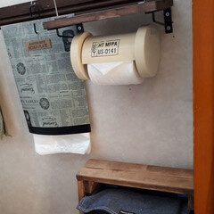 トイレットペーパーホルダー/介護用品/100均 トイレの介護グッズです。ペーパーホルダー…
