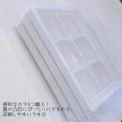 保存容器 L(米びつ)を使ったクチコミ「娘の離乳食ストック用にDAISOのキュー…」(4枚目)