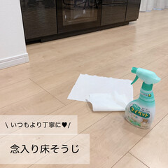 掃除記録/暮らしを整える/便利アイデア/生活の知恵/お片付け/便利グッズ/... 月初めはいつも床掃除をしています🤗✨今月…