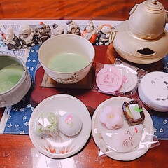 抹茶/正月花/バターチキンカレー/レンチンレシピ/アイスクリーム 初釜お茶会…?毎年恒例になっているお正月…