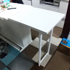 DIY/折りたたみ式テーブル 折り畳み式テーブル♪

取り付け完了～(1枚目)