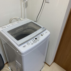 アクア 7.0kg 全自動洗濯機 ホワイト AQUA AQW-GP70G-W のJoshinオリジナルモデル AQW-GP70GJ-W | AQUA(洗濯機)を使ったクチコミ「両親が洗濯機をプレゼントしてくれました！…」(1枚目)