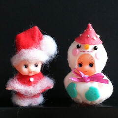 クリスマス/キューピー人形/ハンドメイド 忘れる位前に作ったキューピー人形を
勢揃…(1枚目)