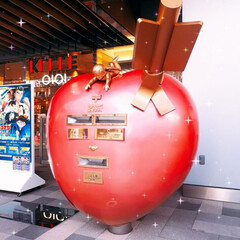 りんご/福岡/博多駅/ポスト/おでかけ/ハート/... JR博多駅にある郵便ポスト
今まで気付か…(1枚目)