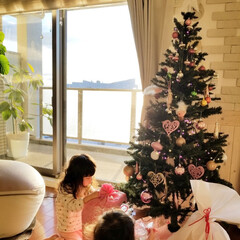 子育て/クリスマス/クリスマスツリー/インテリア/ニトリ おはようクリスマス❣
「サンタさん来たよ…