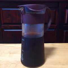 水出し珈琲ポット | ハリオ(ドリップポット)を使ったクチコミ「ハリオの水出しコーヒーです。
冷蔵庫で８…」(2枚目)