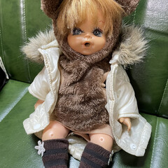 ダイソー 50年ものの私のお人形。ダイソーで買った…(1枚目)