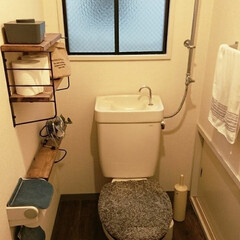 ウィークエンドワークショップ/ブライワックスジャコビアン/原状回復/トイレ/DIY/100均/... トイレの全体の写真も投稿します。床は隣同…(1枚目)
