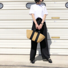 ワイドパンツ/シンプルコーデ/モノトーンコーデ/ZARA/ザラ/muun/... シンプルモノトーンコーデ♪
***
👕…