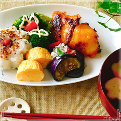 ワンプレート/朝ご飯/おうちごはん/フード おはようございます☀
今日は暑くなりそう…