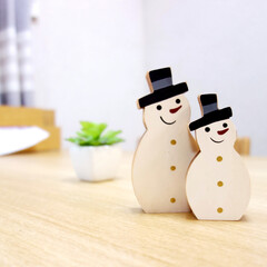 Xmas/クリスマス/インテリア/スノーマン/雪だるま/雑貨 木で出来たスノーマンの雑貨。

雪だるま…(1枚目)