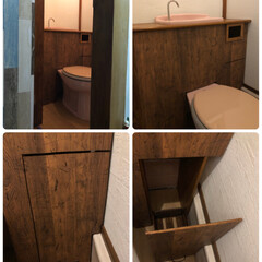 壁紙DIY/タンクレス風トイレ/令和の一枚/トイレ/DIY/リフォーム/... このゴールデンウイークは、トイレのリフォ…(2枚目)