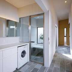 洗面室/浴室/玄関/リビング/設計/インテリア/... 玄関、廊下、水まわり♪
:
■haus-…(3枚目)