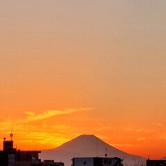 夕やけ/空/富士山🗻/いい天気☀ 🌈🌺🐢💃🌴こんばんは(*^▽^*)ノです…(1枚目)