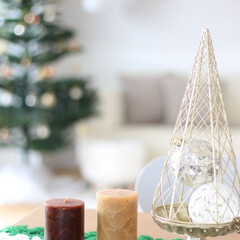 クリスマス/クリスマスツリー/DIY/雑貨/100均/インテリア/... 今年のクリスマスはゴールドを取り入れてみ…(1枚目)