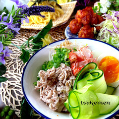 メニュー/献立/鶏チリソース/つけ麺/夕飯/おうちごはん/... こんばんは^ ^
今日もとても暑い一日…
