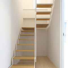 階段/スチール階段/天然木階段/シンプルなデザイン階段/住まいつくり/リノベーション/... (1枚目)