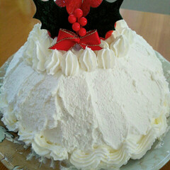 プレゼント/誕生日/とちおとめ/ケーキ/フード/グルメ 家族の誕生日、という訳でドーム型ケーキを…(1枚目)