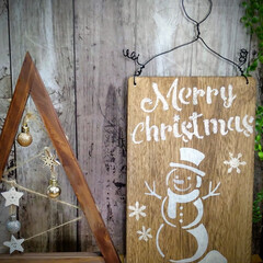 北海道/お家時間/猫のいる暮らし/幸せ/手作り/クリスマス/... シュールにクリスマスサインボード作りまし…(1枚目)