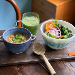 糖質オフ/LIMIAごはんクラブ/もち麦/健康ごはん/おうちカフェごはん/朝ごはん/... 2020.6.1 月曜日
今日の朝ごは…