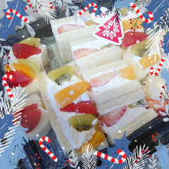 クリスマスイブ/人混み/フルーツサンドオードブル/夕飯/コロッケ/ほろよい - ̗̀ 🤍🎄𝑀𝑒𝑟𝑟𝑦 𝐶ℎ𝑟𝑖𝑠𝑡𝑚…