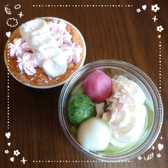 フェルト/チクチク/小休止/甘味/コンビニスイーツ こんにちはー.⋆*🔆🔅
予報通りの暖かさ…