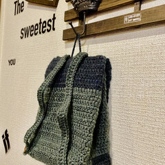 リュック/編み物大好き/編み物/ダイソー/ハンドメイド/レトロ 久しぶりの編み物🤗
ほんとはルームソック…(2枚目)